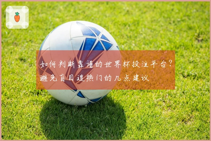 如何判断靠谱的世界杯投注平台？避免盲目追热门的几点建议